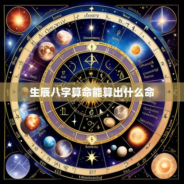 生辰八字算命能算出什么命
