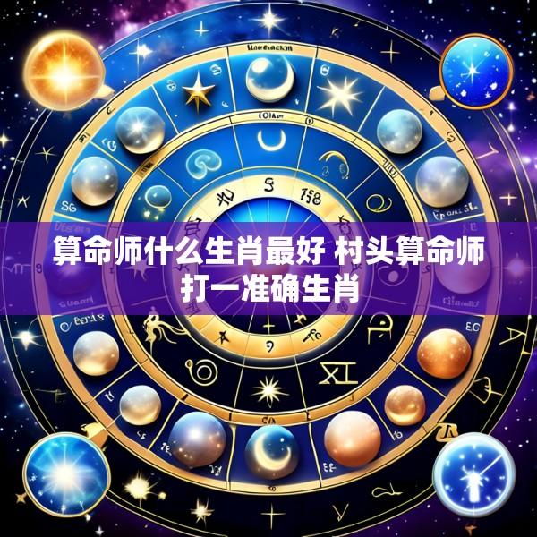 算命师什么生肖最好 村头算命师打一准确生肖