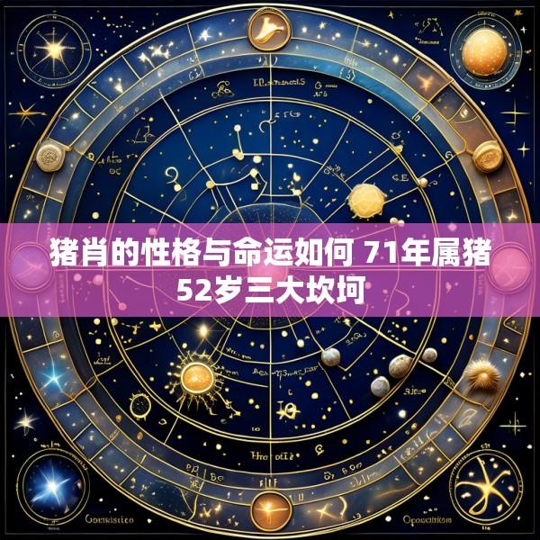 猪肖的性格与命运如何 71年属猪52岁三大坎坷