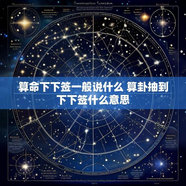 算命下下签一般说什么 算卦抽到下下签什么意思