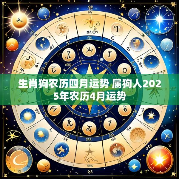 生肖狗农历四月运势 属狗人2025年农历4月运势