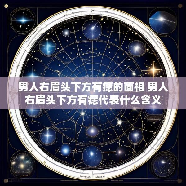 男人右眉头下方有痣的面相 男人右眉头下方有痣代表什么含义