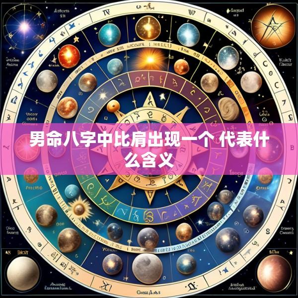 男命八字中比肩出现一个 代表什么含义