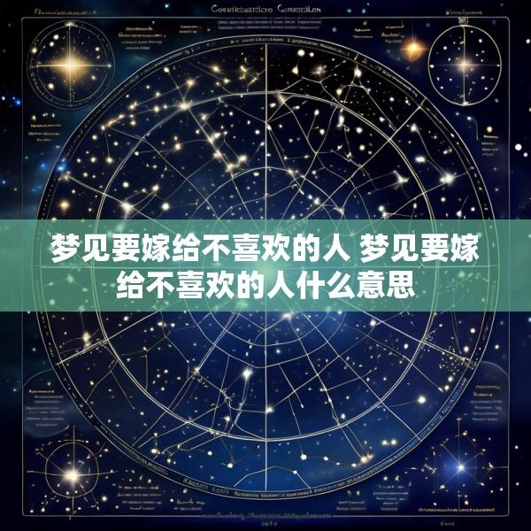 梦见要嫁给不喜欢的人 梦见要嫁给不喜欢的人什么意思