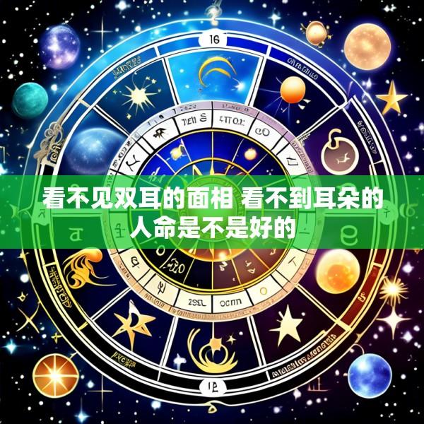 看不见双耳的面相 看不到耳朵的人命是不是好的