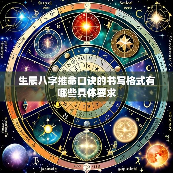 生辰八字推命口诀的书写格式有哪些具体要求