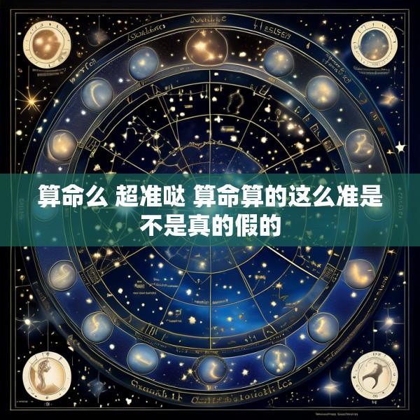 算命么 超准哒 算命算的这么准是不是真的假的