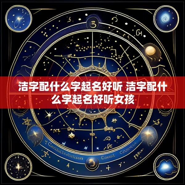 洁字配什么字起名好听 洁字配什么字起名好听女孩