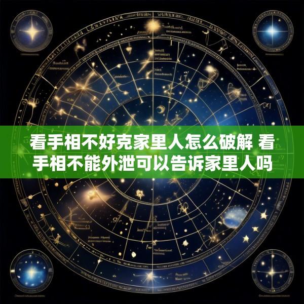 看手相不好克家里人怎么破解 看手相不能外泄可以告诉家里人吗