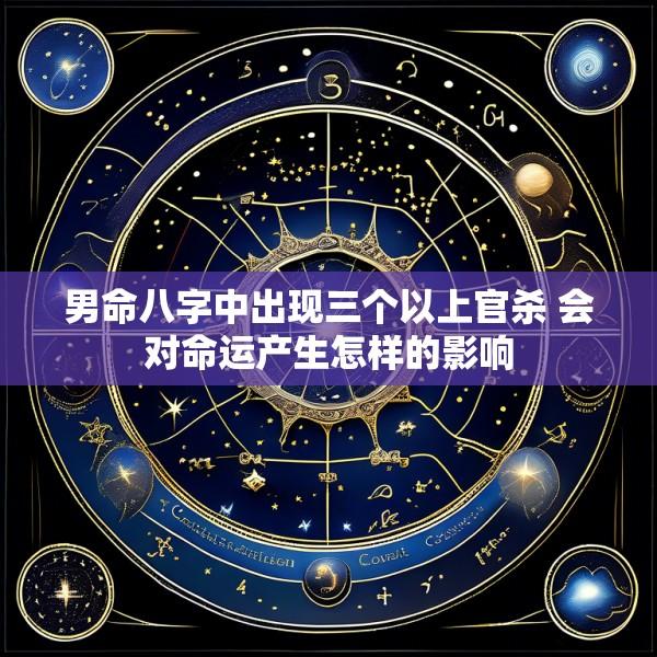 男命八字中出现三个以上官杀 会对命运产生怎样的影响