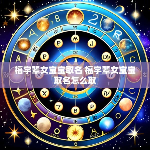 福字辈女宝宝取名 福字辈女宝宝取名怎么取