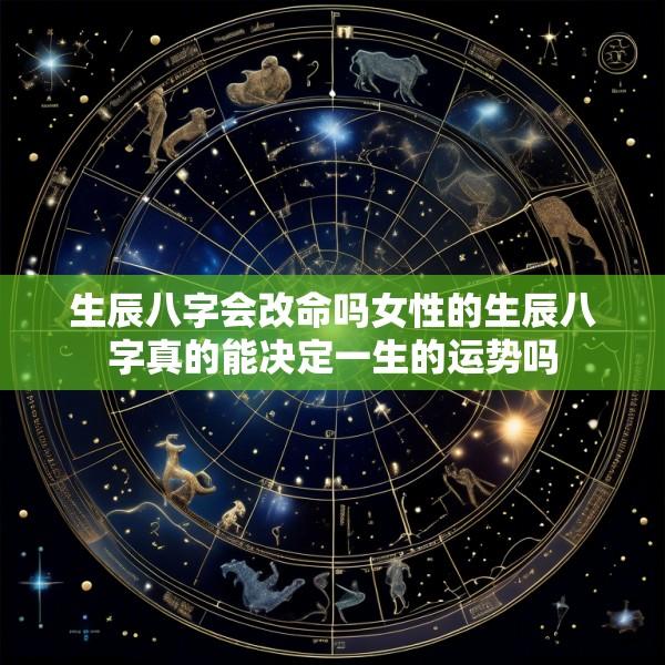 生辰八字会改命吗女性的生辰八字真的能决定一生的运势吗
