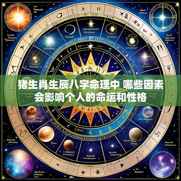 猪生肖生辰八字命理中 哪些因素会影响个人的命运和性格