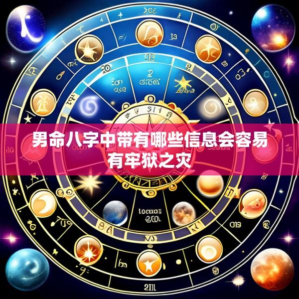 男命八字中带有哪些信息会容易有牢狱之灾