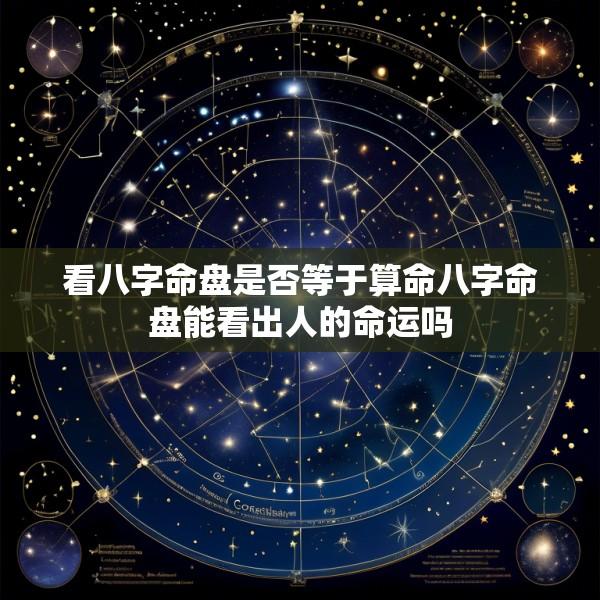 看八字命盘是否等于算命八字命盘能看出人的命运吗