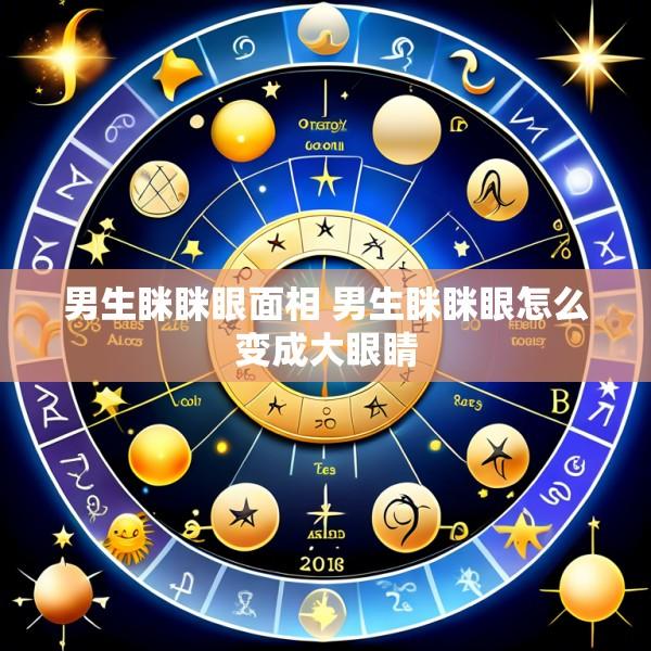 男生眯眯眼面相 男生眯眯眼怎么变成大眼睛