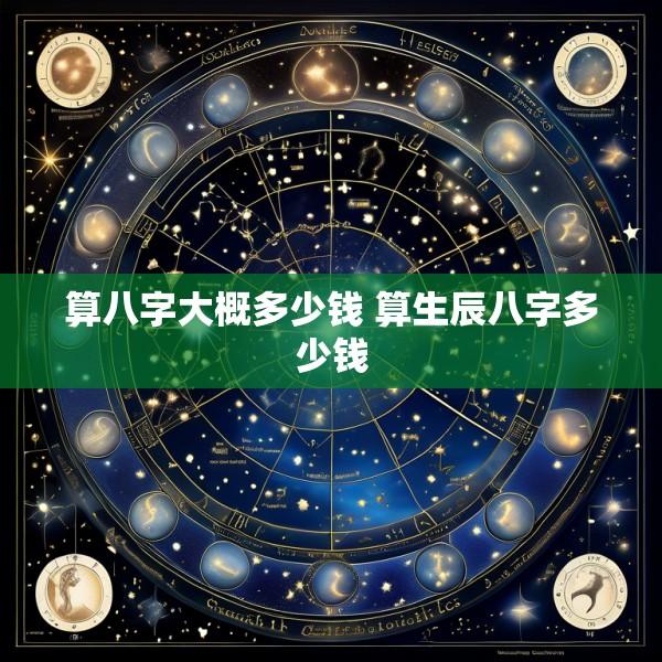 算八字大概多少钱 算生辰八字多少钱