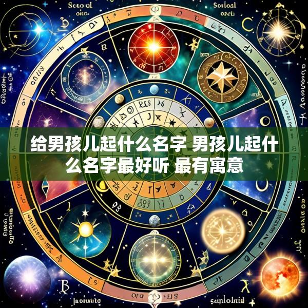 给男孩儿起什么名字 男孩儿起什么名字最好听 最有寓意