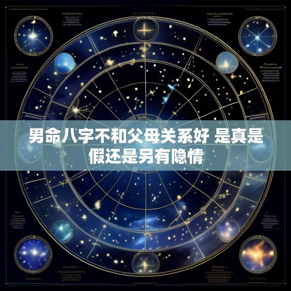 男命八字不和父母关系好 是真是假还是另有隐情