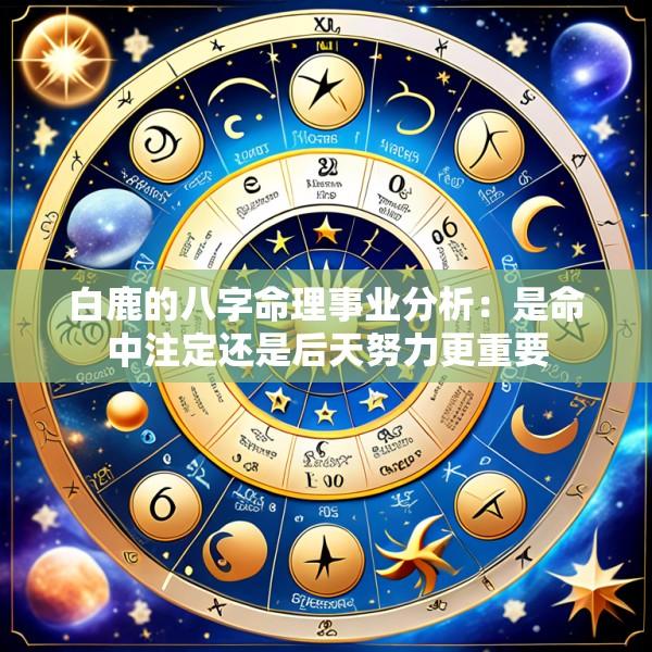 白鹿的八字命理事业分析：是命中注定还是后天努力更重要