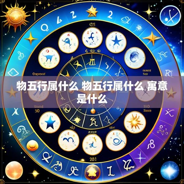 物五行属什么 物五行属什么 寓意是什么