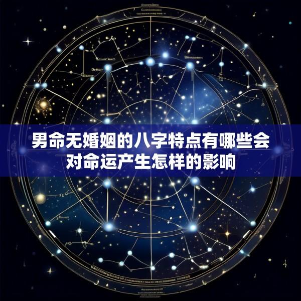 男命无婚姻的八字特点有哪些会对命运产生怎样的影响
