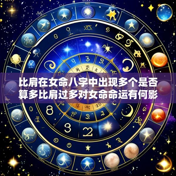 比肩在女命八字中出现多个是否算多比肩过多对女命命运有何影响