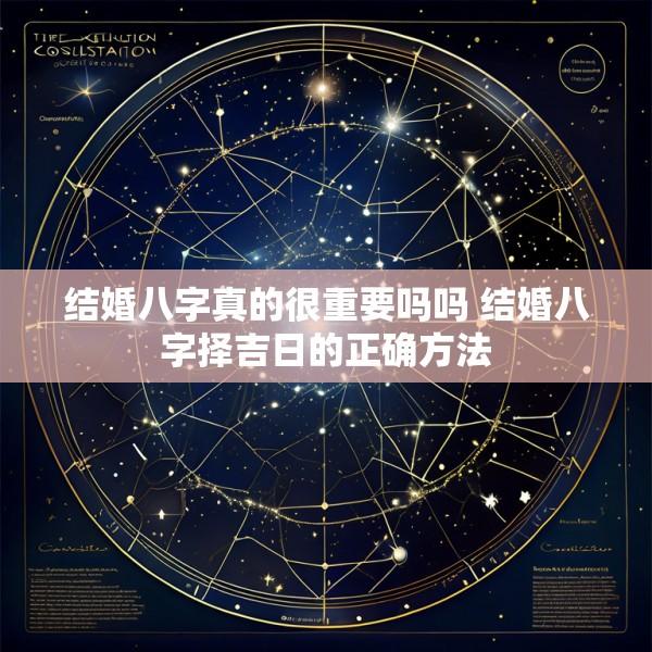 结婚八字真的很重要吗吗 结婚八字择吉日的正确方法