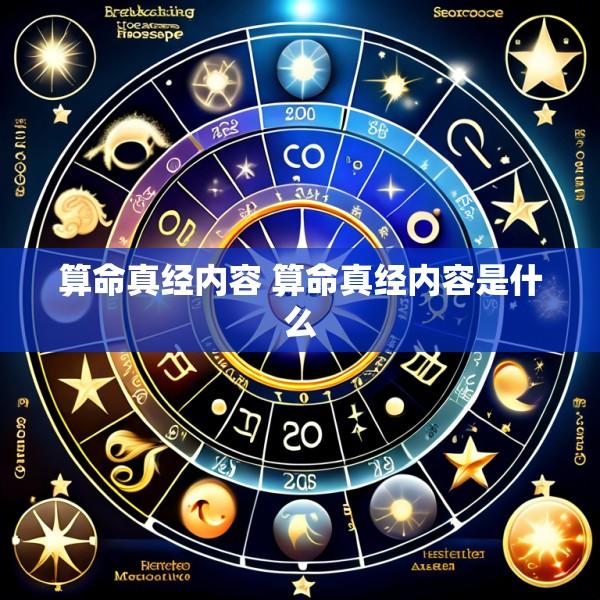 算命真经内容 算命真经内容是什么