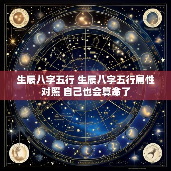 生辰八字五行 生辰八字五行属性对照 自己也会算命了