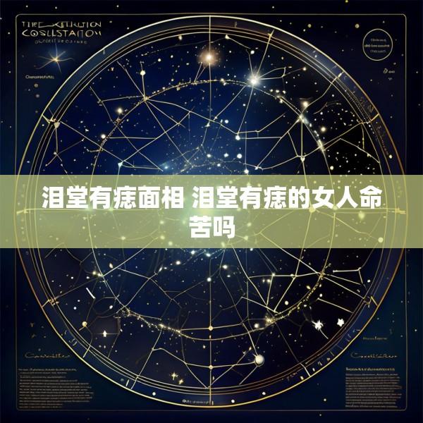 泪堂有痣面相 泪堂有痣的女人命苦吗