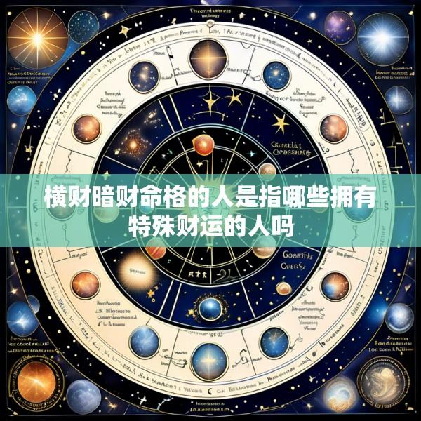 横财暗财命格的人是指哪些拥有特殊财运的人吗