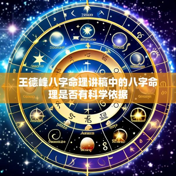 王德峰八字命理讲稿中的八字命理是否有科学依据