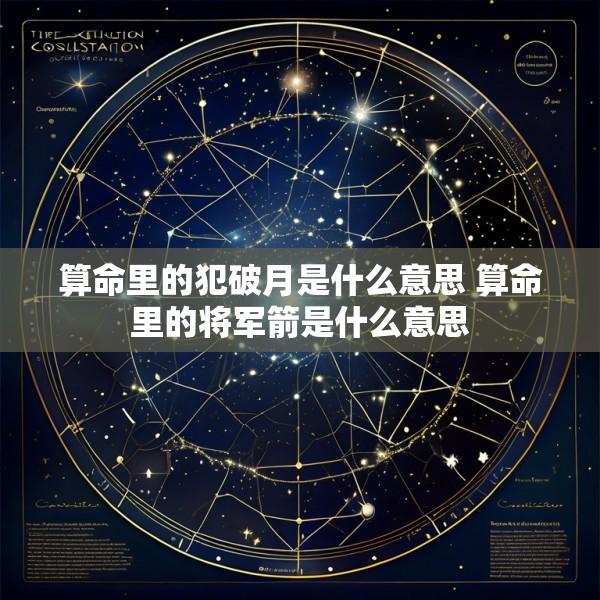 算命里的犯破月是什么意思 算命里的将军箭是什么意思