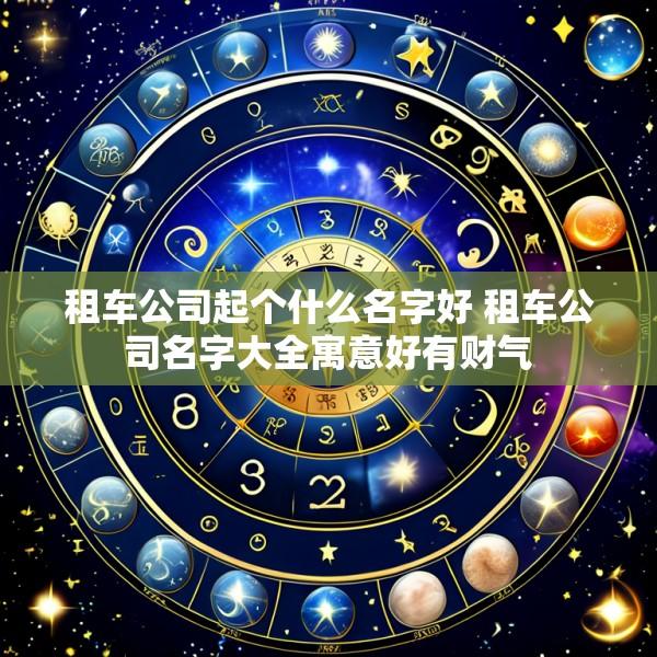 租车公司起个什么名字好 租车公司名字大全寓意好有财气