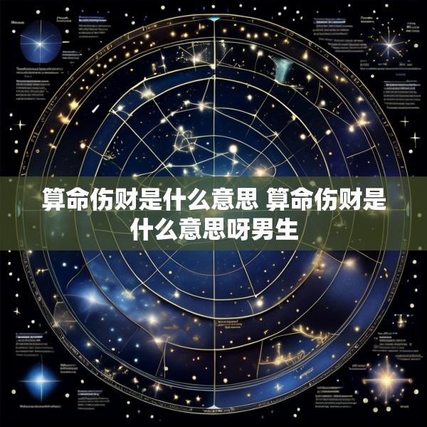 算命伤财是什么意思 算命伤财是什么意思呀男生