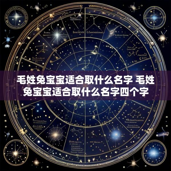 毛姓兔宝宝适合取什么名字 毛姓兔宝宝适合取什么名字四个字