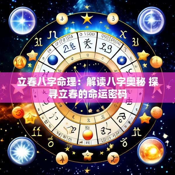 立春八字命理：解读八字奥秘 探寻立春的命运密码
