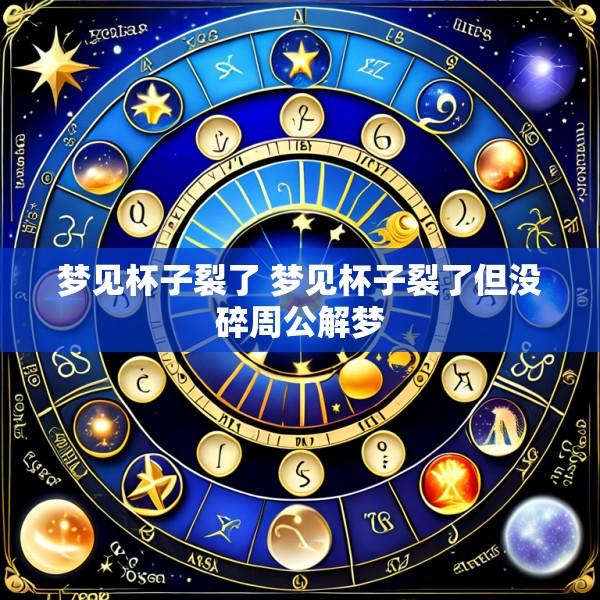 梦见杯子裂了 梦见杯子裂了但没碎周公解梦