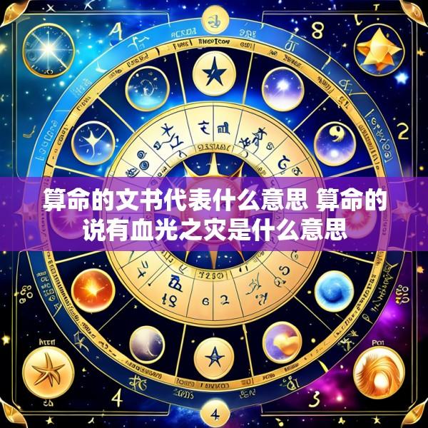 算命的文书代表什么意思 算命的说有血光之灾是什么意思