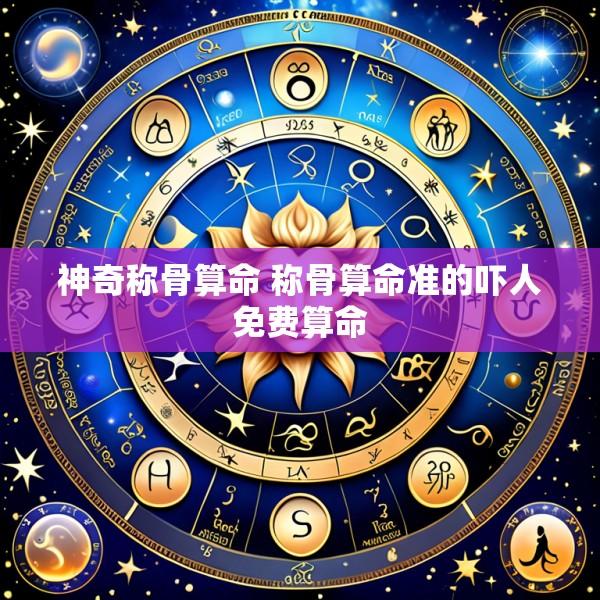 神奇称骨算命 称骨算命准的吓人免费算命
