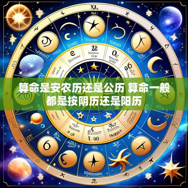 算命是安农历还是公历 算命一般都是按阴历还是阳历