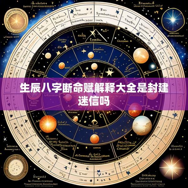 生辰八字断命赋解释大全是封建迷信吗