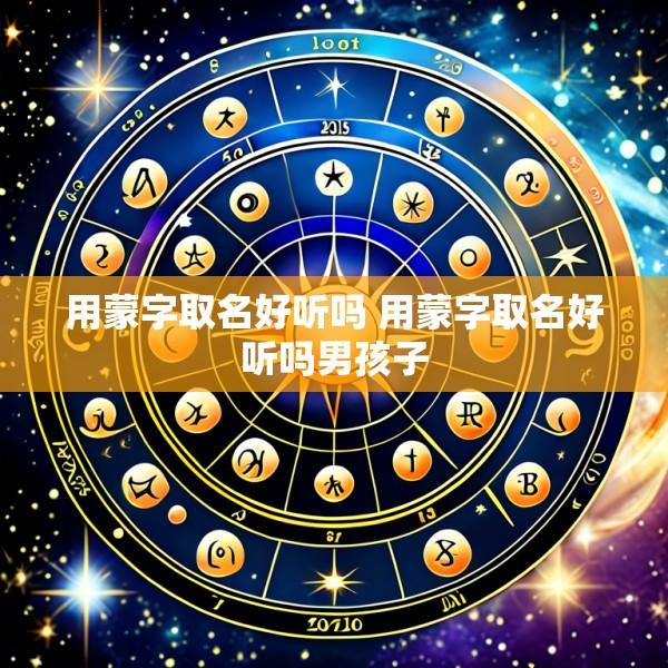 用蒙字取名好听吗 用蒙字取名好听吗男孩子