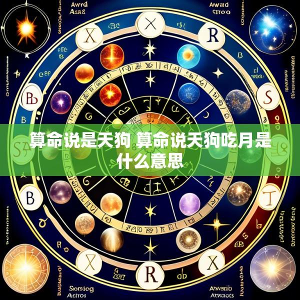 算命说是天狗 算命说天狗吃月是什么意思