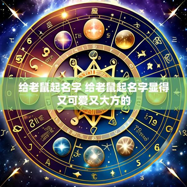 给老鼠起名字 给老鼠起名字显得又可爱又大方的