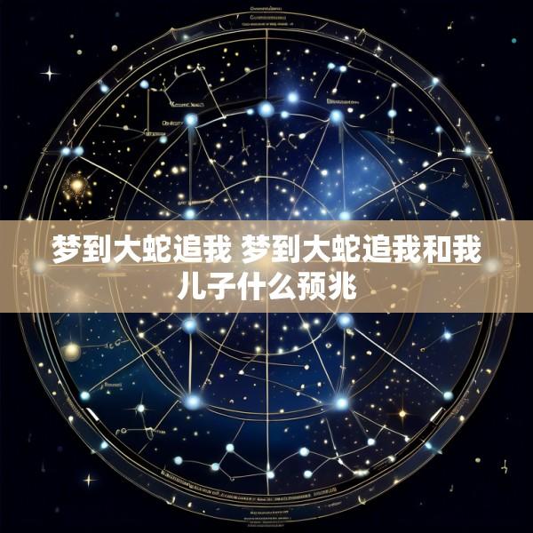 梦到大蛇追我 梦到大蛇追我和我儿子什么预兆