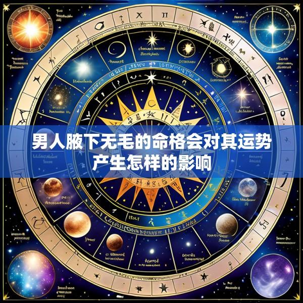 男人腋下无毛的命格会对其运势产生怎样的影响