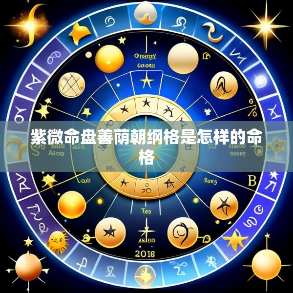 紫微命盘善荫朝纲格是怎样的命格