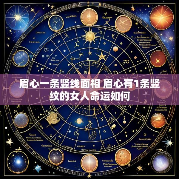 眉心一条竖线面相 眉心有1条竖纹的女人命运如何
